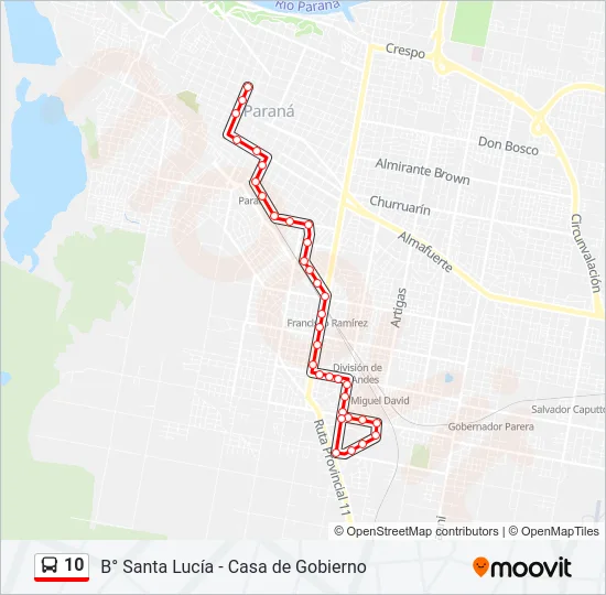 10 Bus Line Map