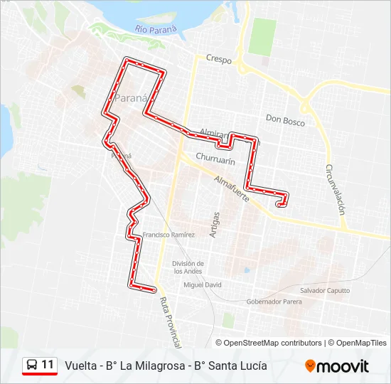 11 Bus Line Map