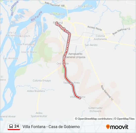 24 Bus Line Map