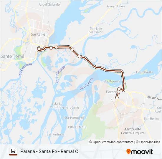 FLUVIALES/ETACER Bus Line Map