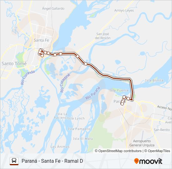 Mapa de FLUVIALES/ETACER de autobús