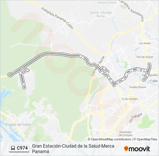 C974 Bus Line Map