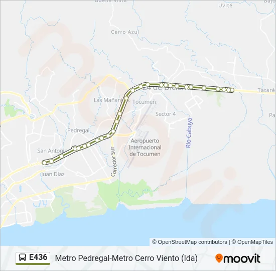 E436 Bus Line Map