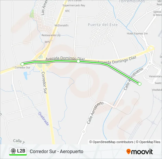 L2B Metro Line Map