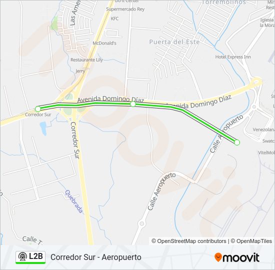 L2B Metro Line Map