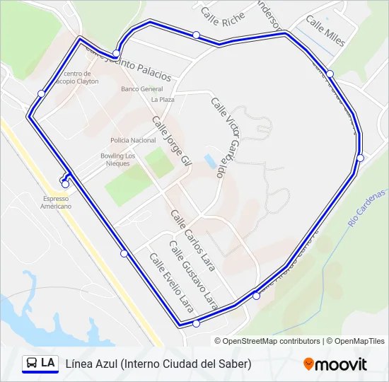 LA Bus Line Map