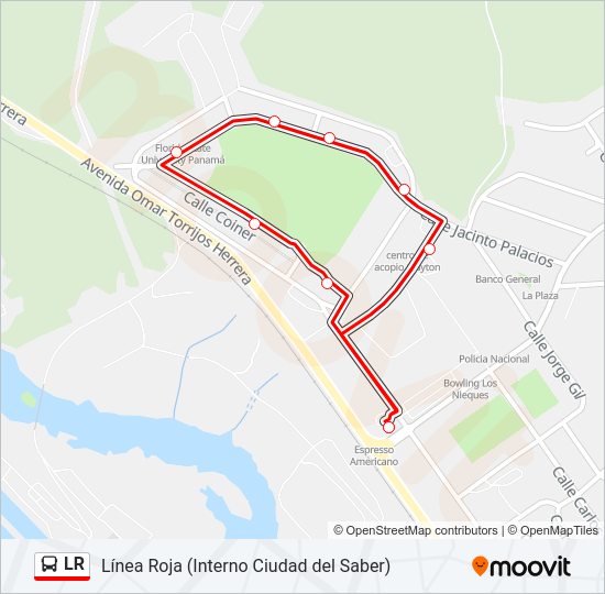Mapa de LR de autobús