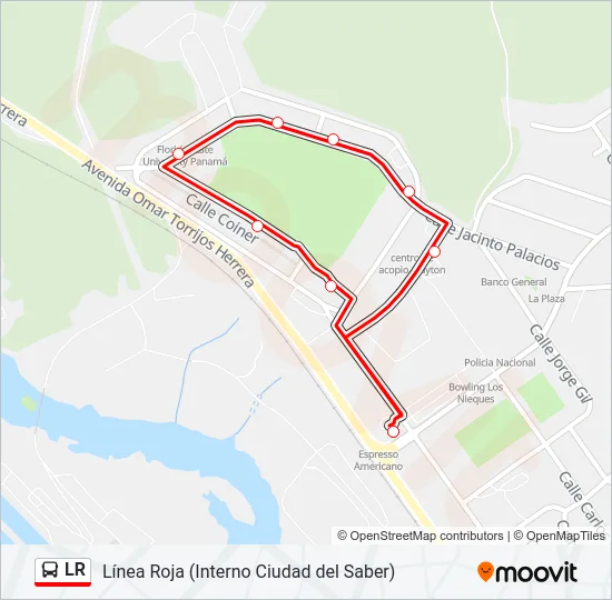 LR Bus Line Map