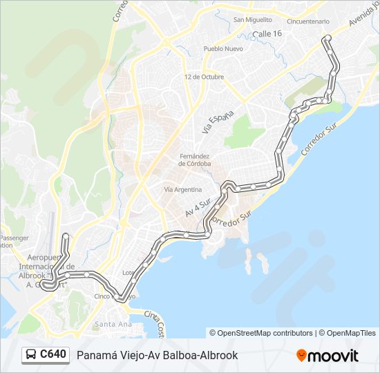 C640 Bus Line Map