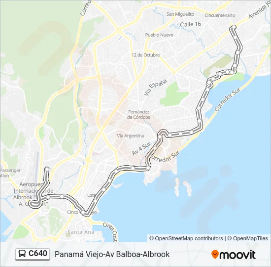 C640 Bus Line Map