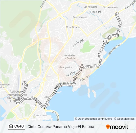 C640 Bus Line Map
