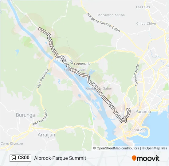 C800 Bus Line Map