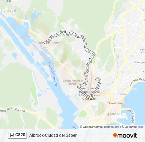 C820 Bus Line Map