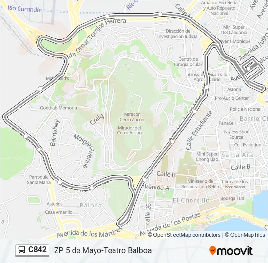 C842 Bus Line Map