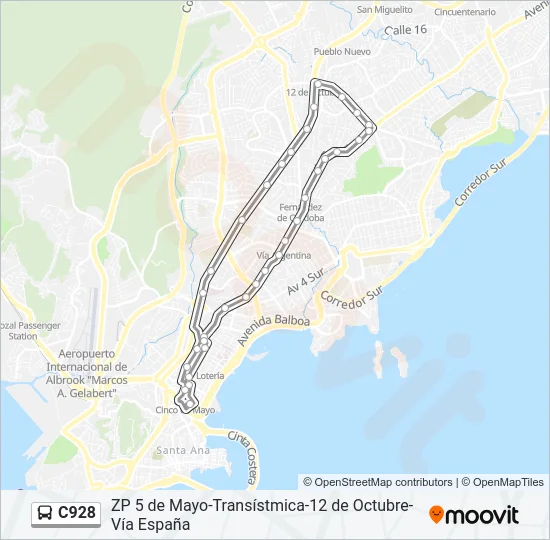 C928 Bus Line Map