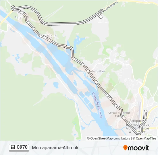 C970 Bus Line Map