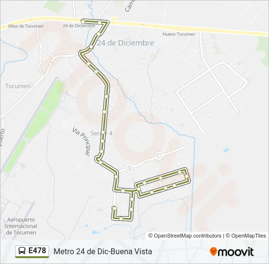 E478 Bus Line Map