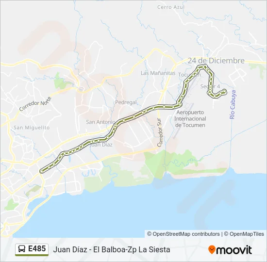 E485 Bus Line Map