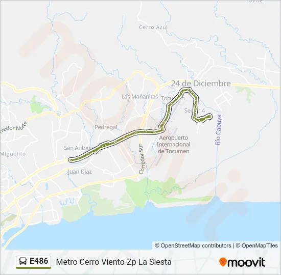 E486 Bus Line Map