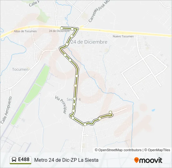 E488 Bus Line Map