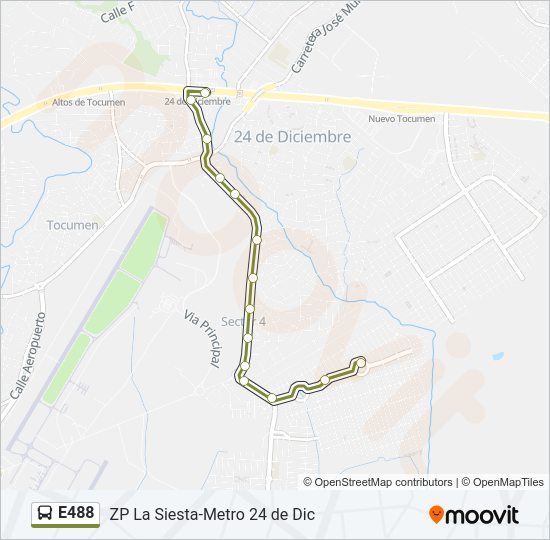 E488 Bus Line Map