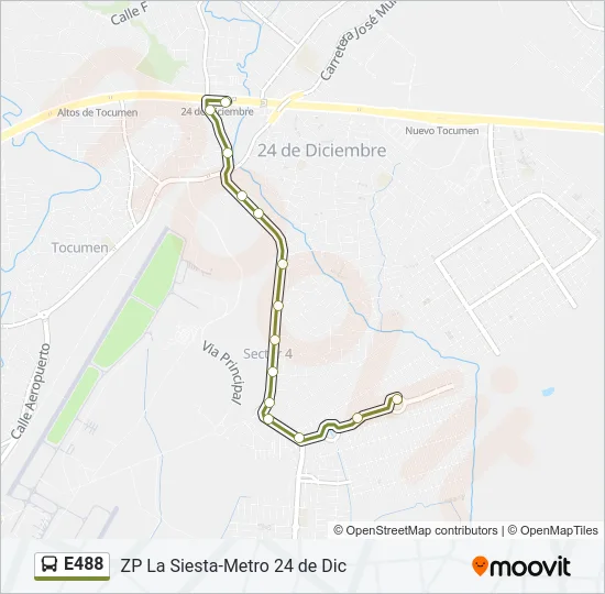 E488 Bus Line Map