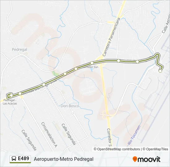 E489 Bus Line Map