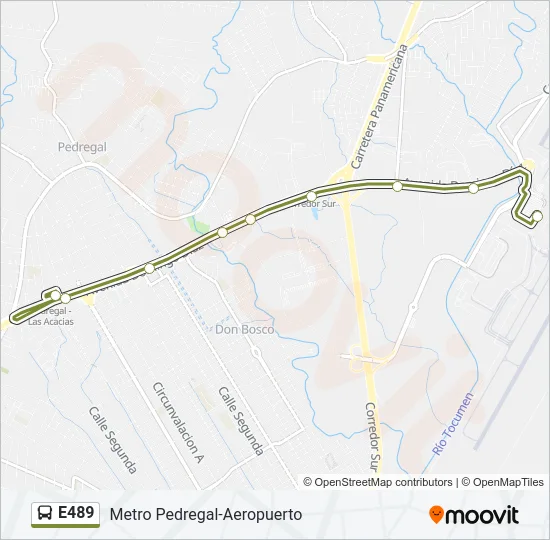 E489 Bus Line Map