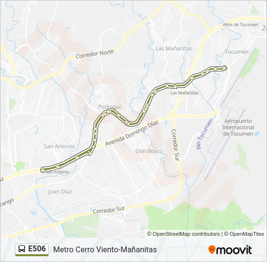 E506 Bus Line Map