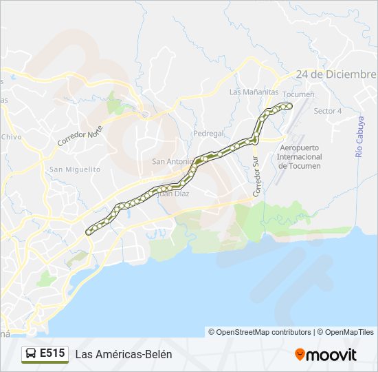 E515 Bus Line Map