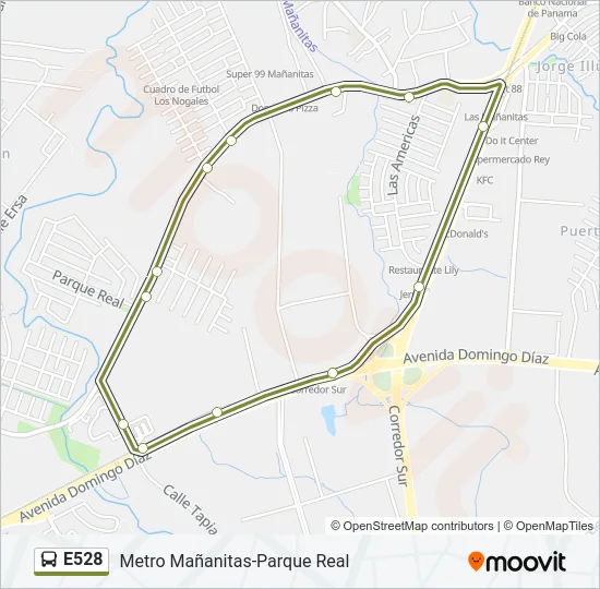 E528 Bus Line Map