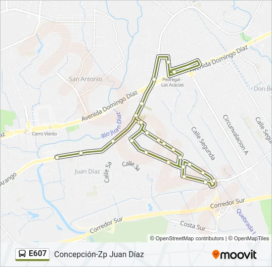 E607 Bus Line Map
