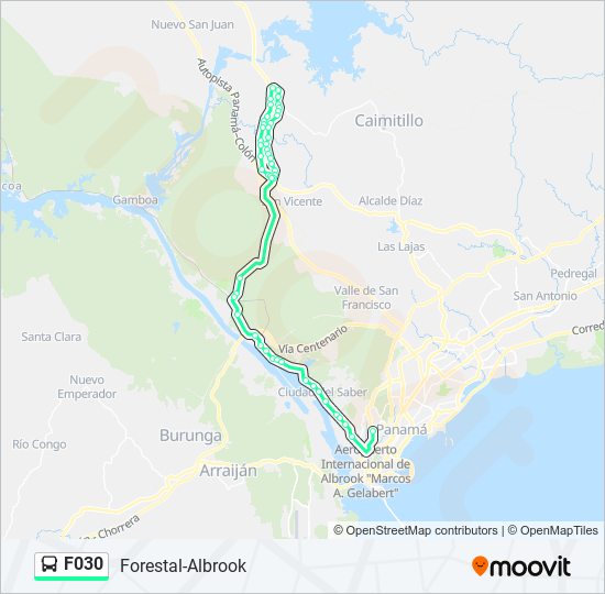 F030 bus Line Map