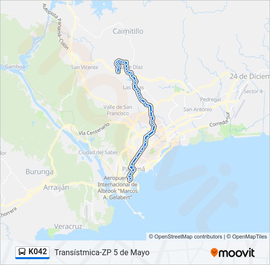 K042 Bus Line Map