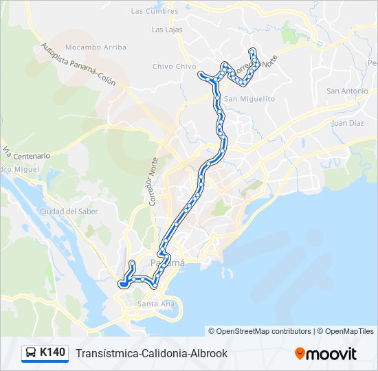 K140 bus Line Map