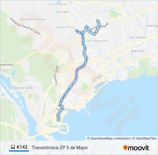 K142 Bus Line Map