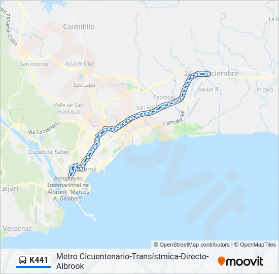 K441 Bus Line Map