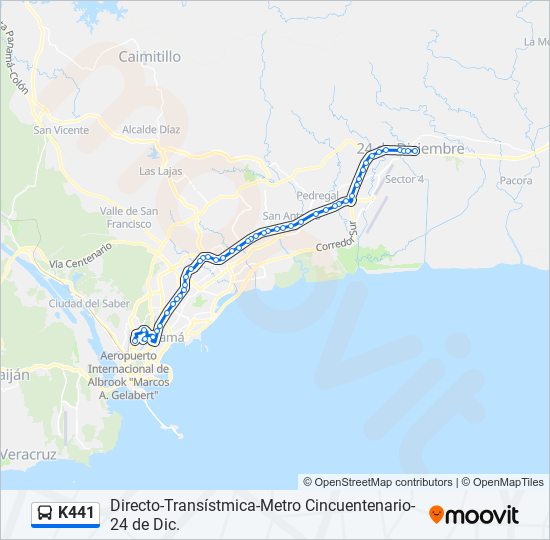 K441 bus Line Map