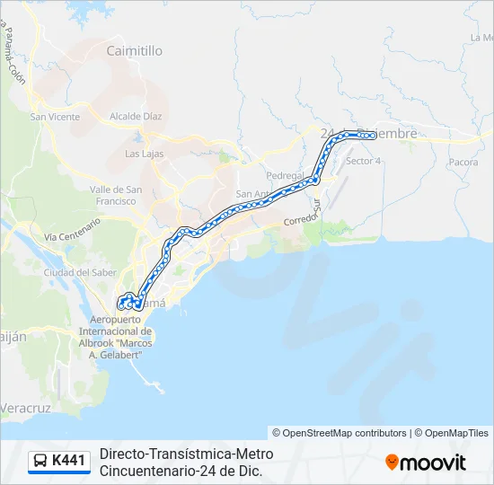 K441 Bus Line Map
