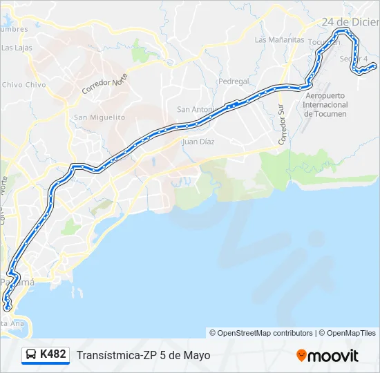 K482 Bus Line Map