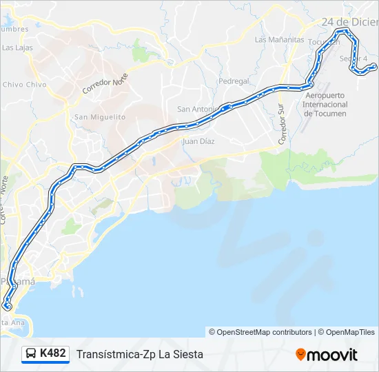 K482 Bus Line Map