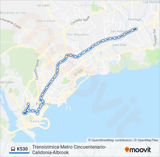 K530 Bus Line Map