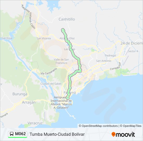 M062 bus Line Map