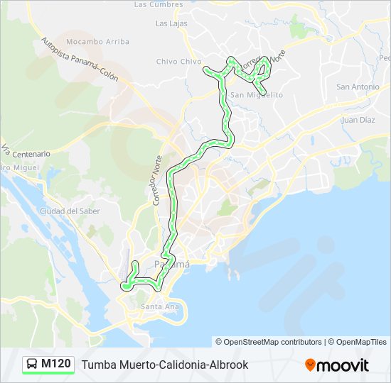 M120 Bus Line Map