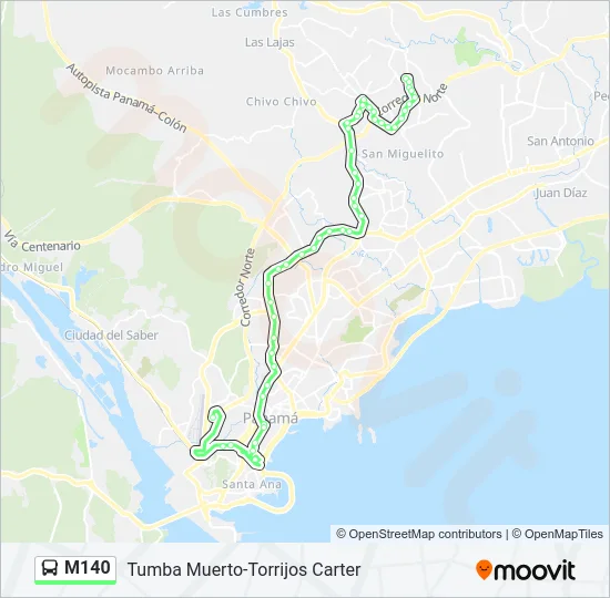M140 Bus Line Map