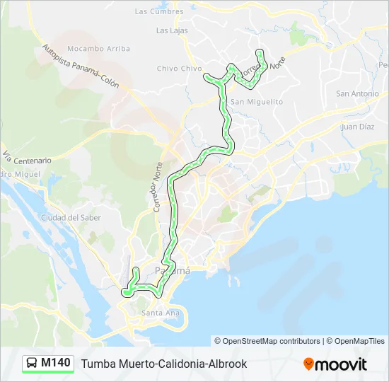 M140 Bus Line Map