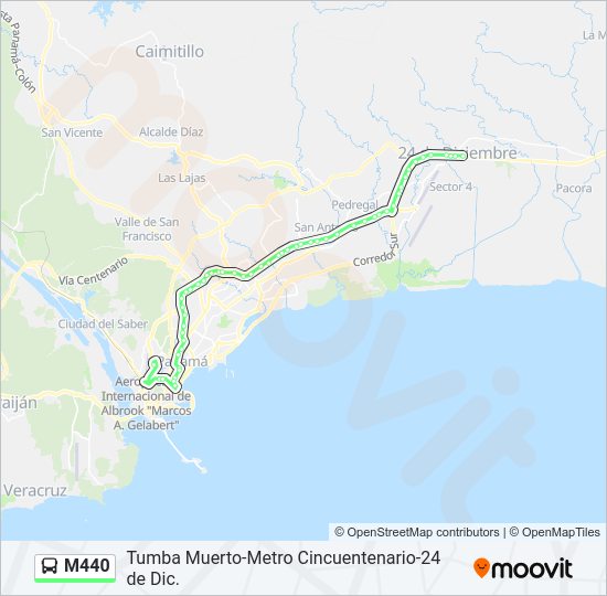 M440 Bus Line Map