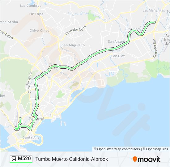 M520 Bus Line Map