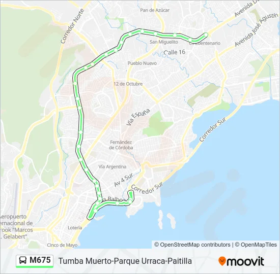 M675 Bus Line Map