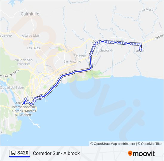 S420 Bus Line Map